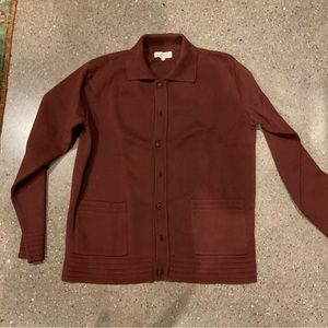 Far Afield Cardigan sweater; Men’s Medium; Maroon